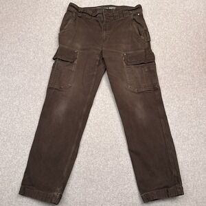Duluth Flex Fire Hose Standard Fit Cargo Work Pants 34x32 FITS 33x30 Brown Faded